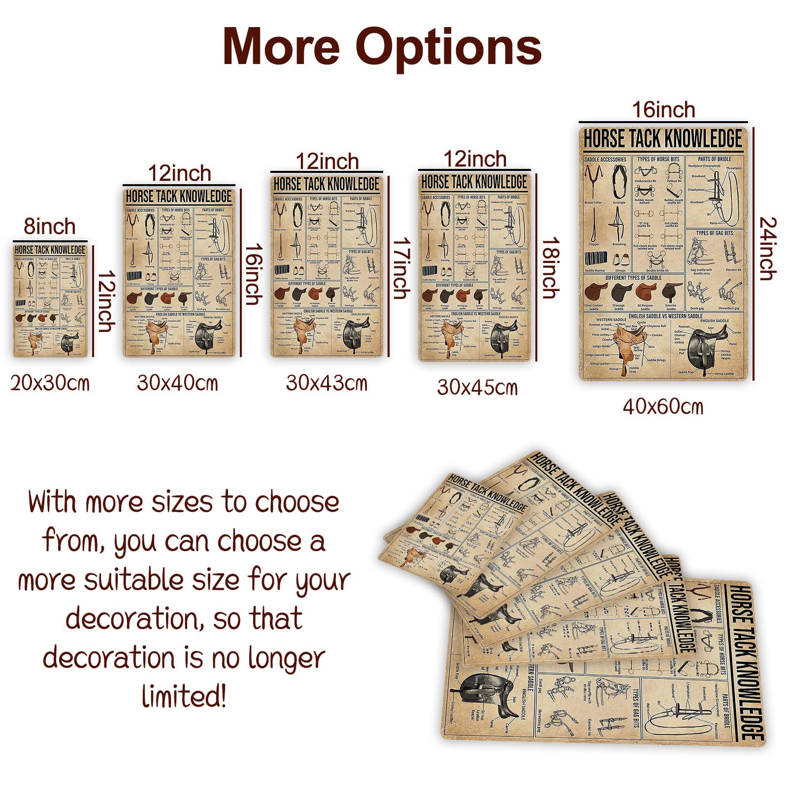 Amazon.co.jp: Horse Tack Knowledge ブリキ看板 壁装飾 楽しい装飾